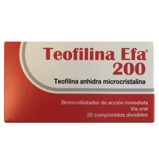TEOFILINA EFA 200 MG/20 COMP