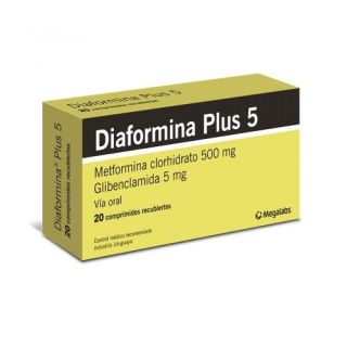 Diaformina® Plus 5 X 20 Comp. | Antidiabético Oral