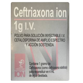 CEFTRIAXONA ION 1 GR/IV