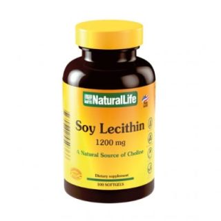 Soy Lecithin Natural Life 1200mg x 100cáps.
