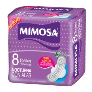 MIMOSA TOALLA NOCTURNA C/ALAS 8