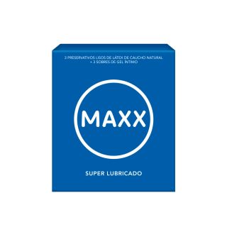 MAXX PRESERVATIVOS SUPER LUBRICADO X 3 UNIDADES