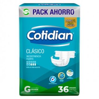 COTIDIAN CLASICO GRANDE 36 PAÑALES