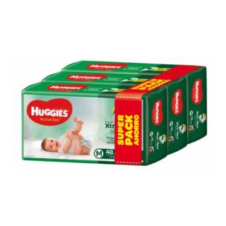 HUGGIES PAÑAL ACTIVE SEC MED 144 U