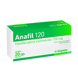 Anafil® 120 mg x 20 cápsulas - Fexofenadina