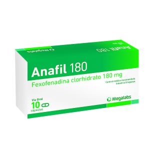 Anafil® 180 mg x 10 capsulas - Fexofenadina