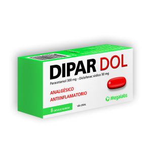 Dipar Dol® x 8 Cápsulas Blandas | Paracetamol + Diclofenac