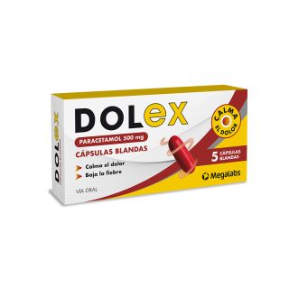 Dolex® 500 Mg x 5 Cápsulas Blandas | Paracetamol