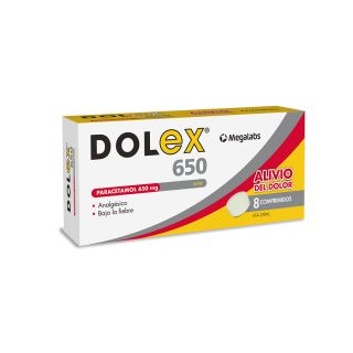 Dolex® 650 Mg X 8 Comp - Analgesico Paracetamol