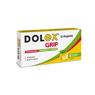Dolex Grip® Antigripal x 8 Comp | Cafeína + Vitamina C