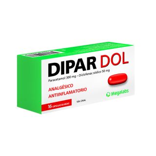 Dipar Dol® x 16 Cápsulas Blandas | Paracetamol + Diclofenac