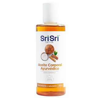 Aceite Corporal Ayurvédico Coco y Sándalo Sri Sri 200ml