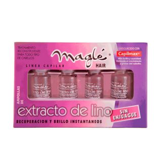 Ampollas Extracto De Lino Sin Enjuague Maglé X 4u