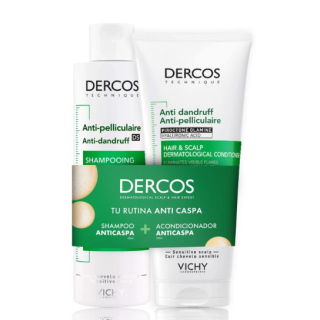 Kit Vichy Dercos Shampoo Y Acondicionador Anticaspa