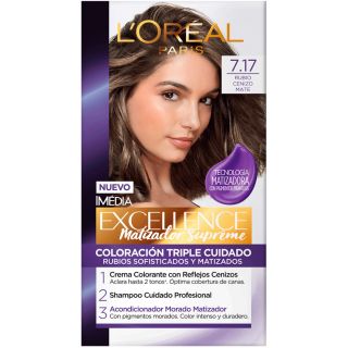 TINTA EXCELLENCE 7.17 RUBIO CENIZO MATE