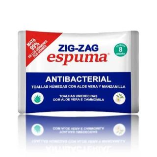ZIG ZAG TOALLA HUMEDA ANTIBACTERIAL 8 U