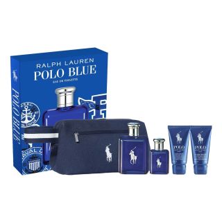POLO BLUE SET NECESSAIRE EDT 125 ML + 40 ML + AFTER SHAVE + SHOWER GEL