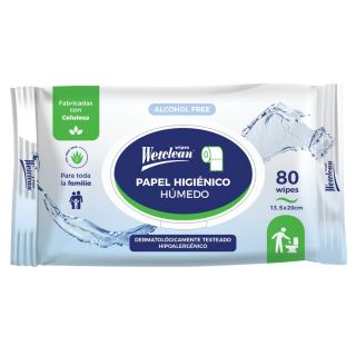 Papel Higiénico Húmedo Wetclean x 80 unidades