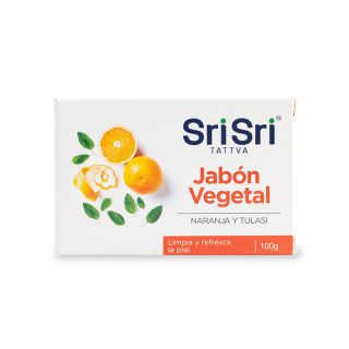 Jabón Vegetal Naranja Y Tulasi Sri Sri 100g