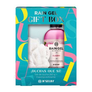 Estuche Rain Gel Dr Selby Gel Ducha 260g Classic + Esponja