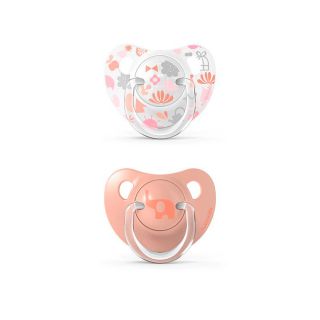 Pack 2 Chupetes Suavinex Anatómico Silicona Rosa 6 a 18 Meses