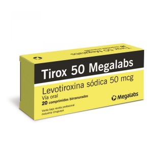 TIROX 50 MG 20 COMP