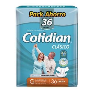 COTIDIAN CLASICO GRANDE 36 PAÑALES