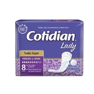 COTIDIAN TOALLA LADY SUPER 8 UND