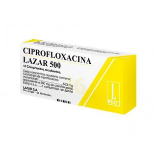 CIPROFLOXACINA LAZAR 500 MG 16 COMP