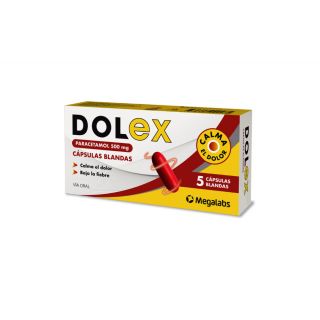 DOLEX 500MG CÁPSULAS BLANDAS X 5