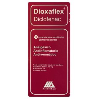 DIOXAFLEX 50 MG 10 COM
