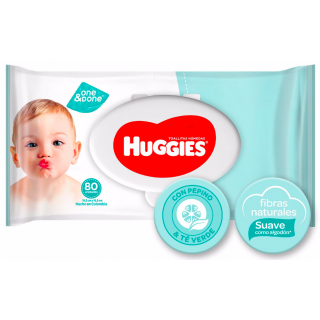 HUGGIES TOALLA HUMEDA ONE&DONE COLOMBIANA 80 U