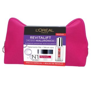 Pack Revitalift Hialurónico Crema Día + Serum Ojos + Bolso