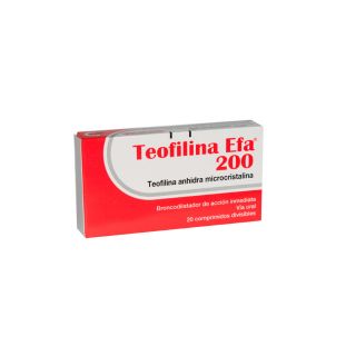 TEOFILINA EFA 200 MG/20 COMP
