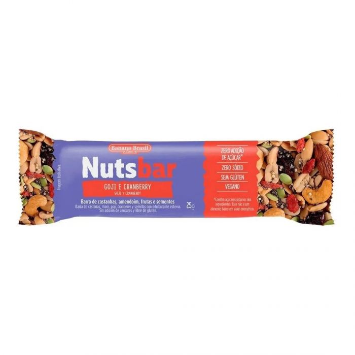 Barra Nuts Bar Castañas Goji Y Arándanos 25g